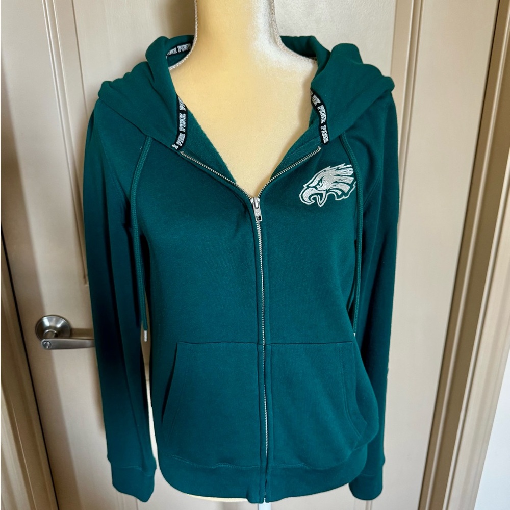 Victoria's Secret Philadelphia Eagles Dark Teal Zip-Up Jacket